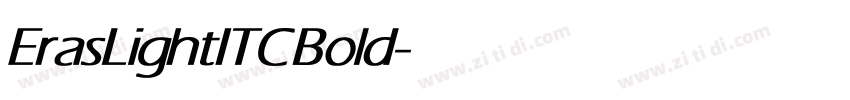 ErasLightITC Bold字体转换